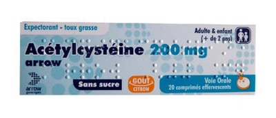 Image Arrow Acetylcysteine 200mg (20 comprimés effervescents)